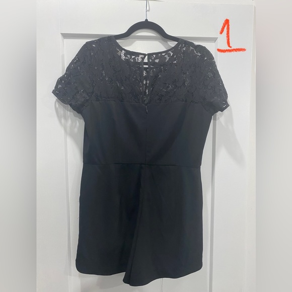 Dex - size Large black tulle romper size L - Picture 3 of 3
